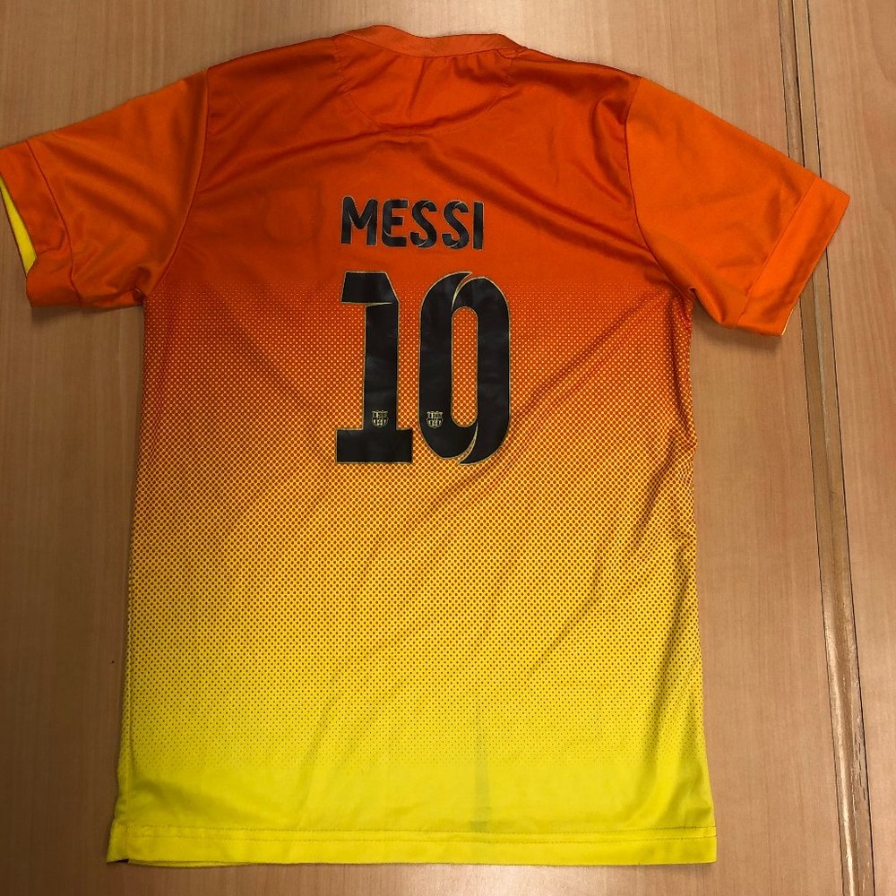 Lionel Messi Qatar Foundation Soccer Shirt.